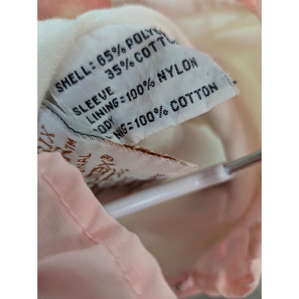 Vtg Beatrix Potter Mrs Rabbit Lightweight Jacket Pink White 24 Months Quiltex - Picture 5 of 16
